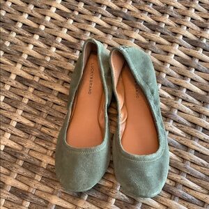 Lucky Brand Green Suede Women's Flats